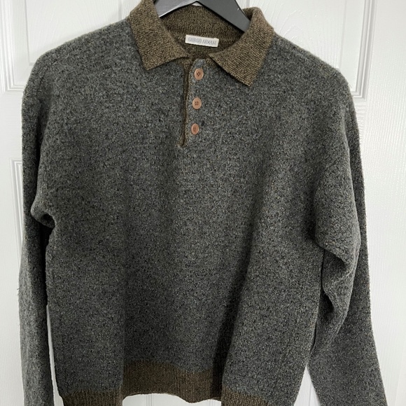 Giorgio Armani sz S - khaki green - blue - Picture 1 of 3